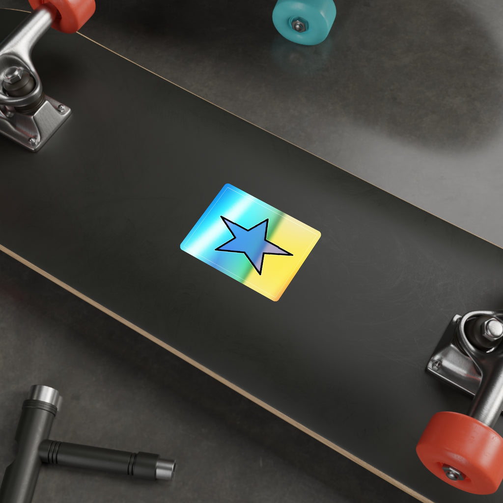 Holographic Die-cut Stickers con estrella