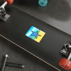 Holographic Die-cut Stickers con estrella