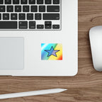 Holographic Die-cut Stickers con estrella