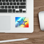 Holographic Die-cut Stickers con estrella