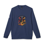 Sudadera unisex adidas de cuello redondo y forro polar