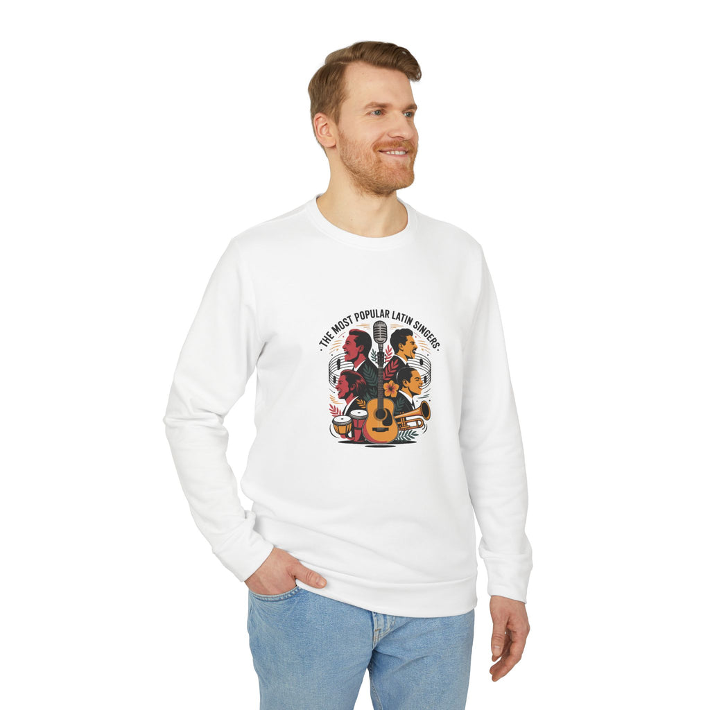 Sudadera unisex adidas de cuello redondo y forro polar