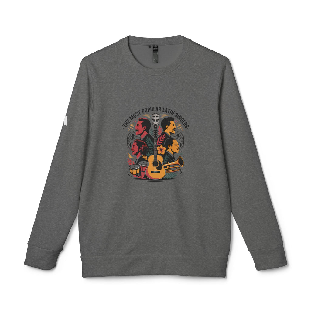 Sudadera unisex adidas de cuello redondo y forro polar