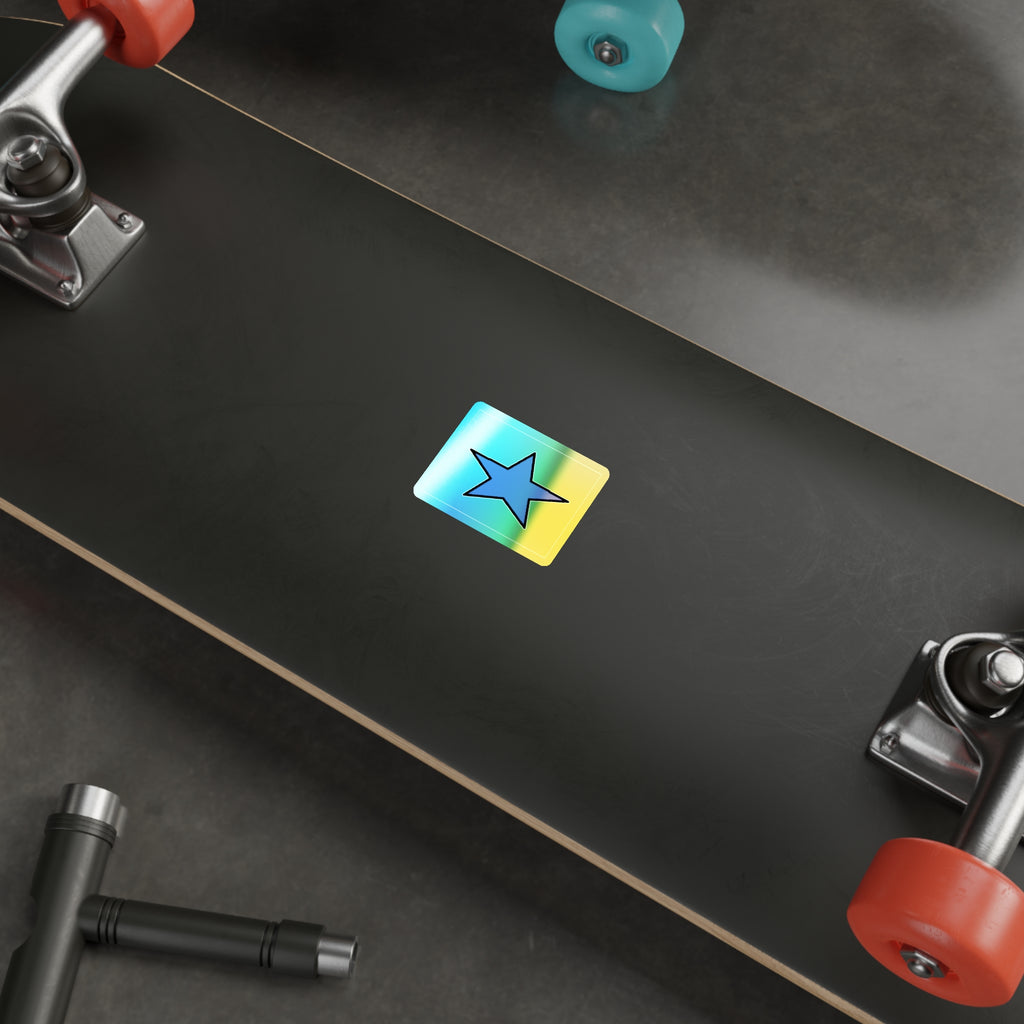 Holographic Die-cut Stickers con estrella