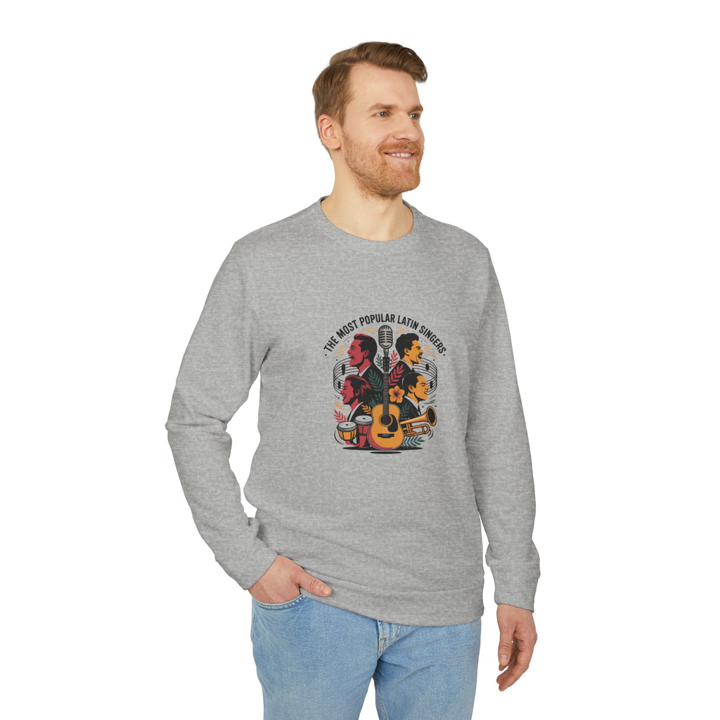 Sudadera unisex adidas de cuello redondo y forro polar
